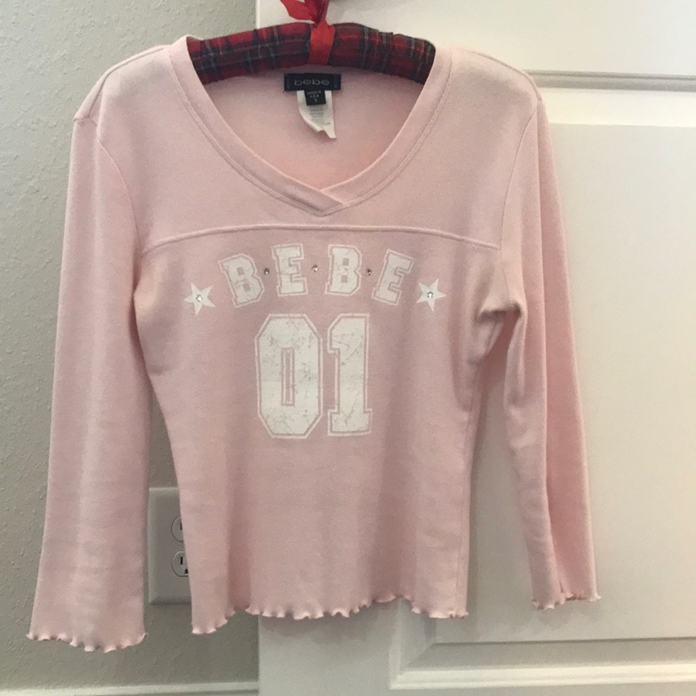 Bebe Pink 3/4 sleeve Top